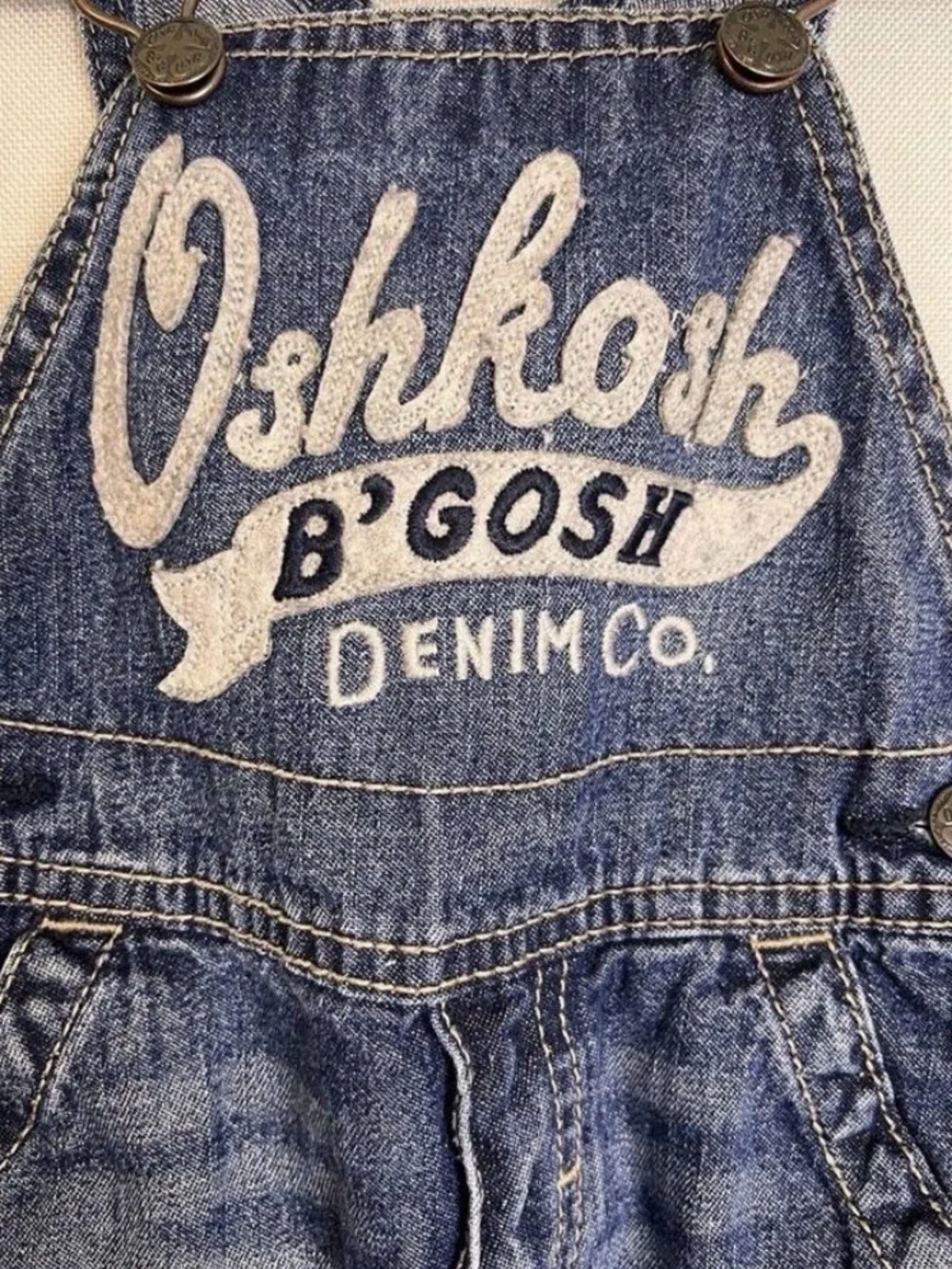OshKosh B'gosh Vintage-Style Dark Blue Denim Overalls